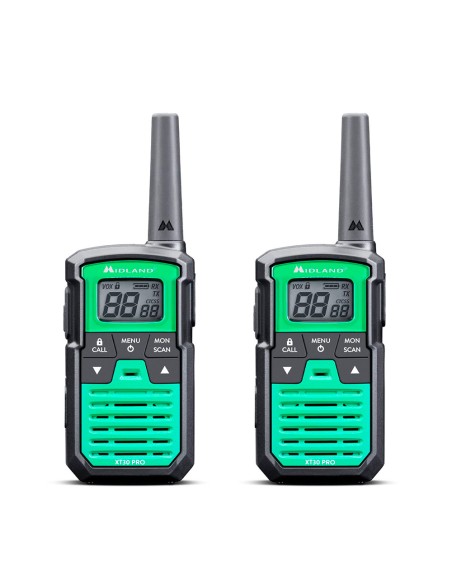 Walkietalkies xt-30 pro c1463, 16 canales pmr446, verdes