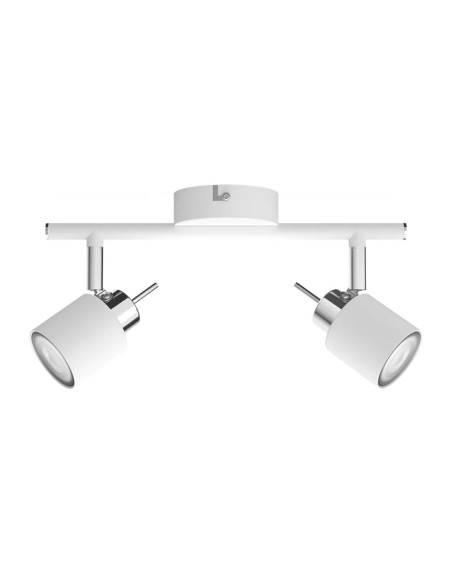 Foco 2 elementos meranti gu10 (bombilla no incluida) color blanco 8 x 15,5 x 27,4 cm