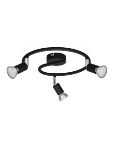 Foco 3 elementos limbali gu10 (bombilla no incluida) color negro ø 29,3 x 13 cm