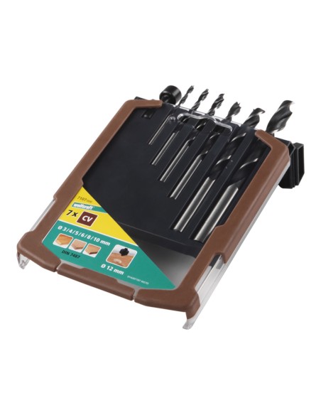 Broca para madera, juego de 7 piezas, ø3,00 - ø10,00mm