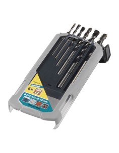 Broca para hormigón professional" filo de carburo de tungsteno, juego 6 piezas, ø3,00 - ø10,00 mm