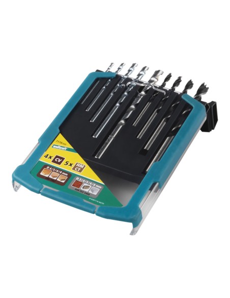 Brocas para piedra y madera, juego 9 piezas