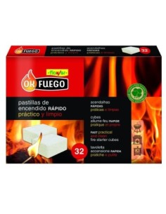 PASTILLA ENCENDIDO BARBACOA OK FUEGO 32 PZ