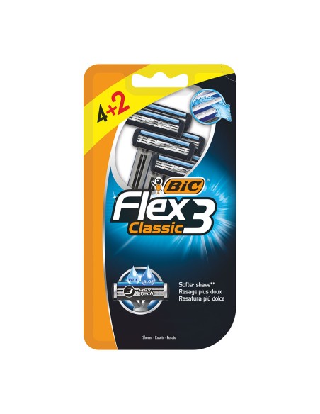 Maquinilla de afeitar flex 3 classic blister 4 + 2 uds
