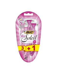 Maquinilla depilar desechable miss soleil blister 3 + 1 uds