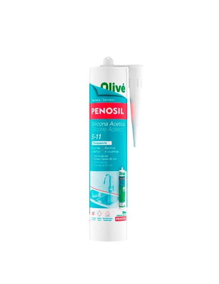 Silicona acética cocinas y baños 311 transparente 280 ml