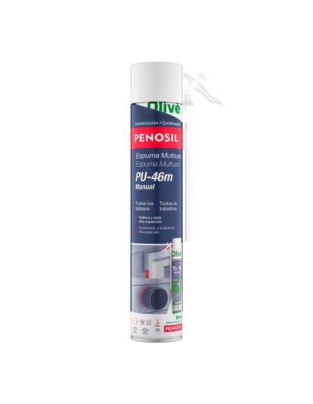 Espuma poliuretano multiuso pu-46 manual 750 ml