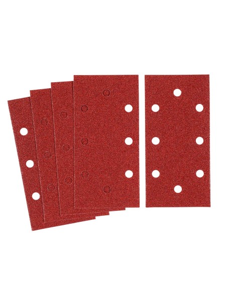 Hojas de lija perforadas de ajuste rápido 80 g, 93 x 190 mm, 5 uds