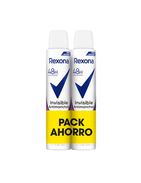 Desodorante spray invisible antimanchas 48 h 200 ml, pack 2 uds