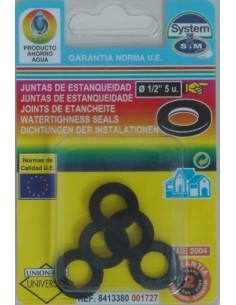 JUNTA FONTAN PLANA 1-2 5PZ GOMA S M 5 PZ