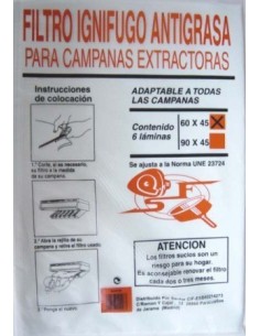 FILTRO CAMPANA E TRACTORA 60CM PAPEL SANFOR