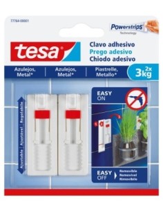 COLGADOR HOG 3KG ADH REUT CLAVO PL BL AJUST. 2 PZ TESATAPE