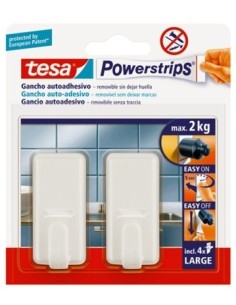 COLGADOR HOG ADH REUT RECT-GDE PL BL 4T LARGE CLASSICO 2 PZ