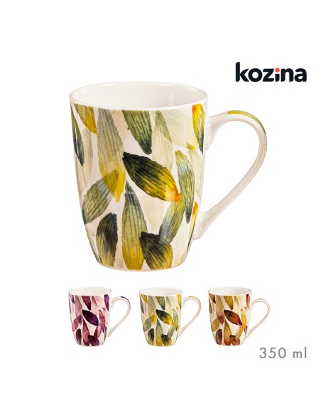 Taza diseño plumas colores surtidos 340 ml
