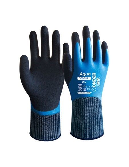 Guante nailon doble recubrimiento latex, 100% resistente al agua, t-11