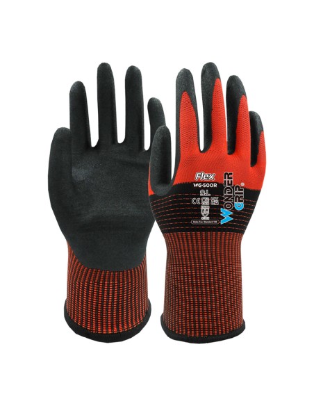 Guante nailon, palma recubierta nitrilo, t-08