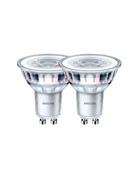 Bombilla gu10 led 4,6 w 355 lm 2700 k luz cálida, 2 uds