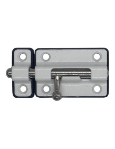 Pasador cerrojo base plástica. 50 mm blanco