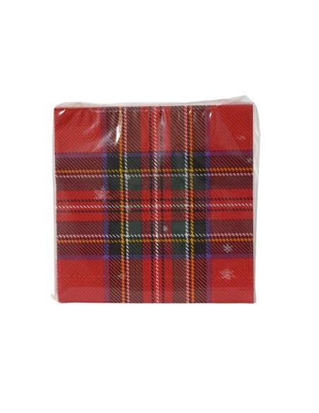 Servilletas de papel estampadas verde/rojo 33 x 33 cm