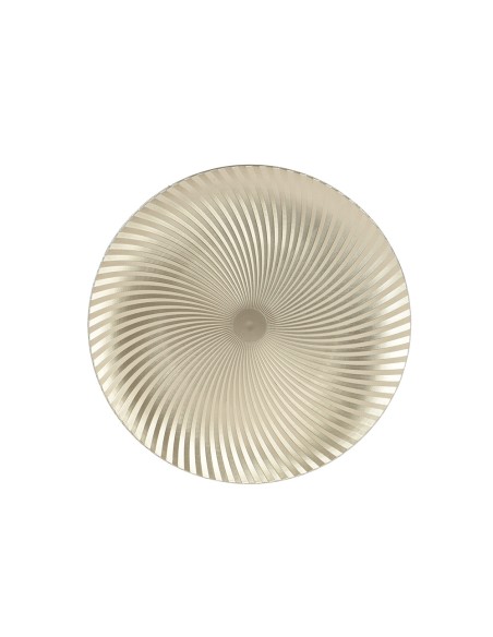 Plato decoración polipropileno champán ø33 x 1,5 cm