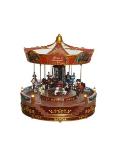 Carrusel decorativo con led 31 x 31 x 28 cm