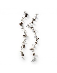 Guirnalda piñas y estrellas, 24 leds, luz cálida, interior, 1,20 m