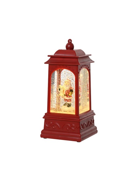 Farol de agua santa claus, 2 leds, 9 x 9 x 20,50 cm