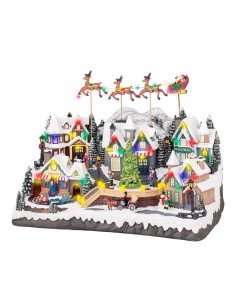 Escena navideña con led, movimiento y música 55 x 37 x 32,5 cm