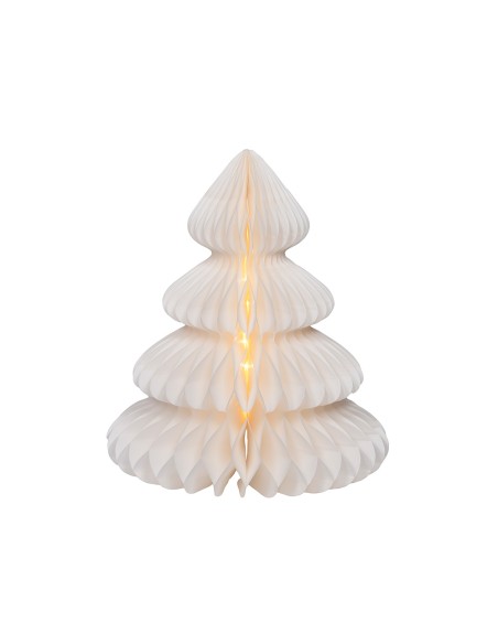 Árbol blanco de papel, 40 leds, ø42 x 48 cm