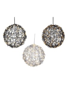 Bola led metal, colores surtidos, exterior, ø15 cm