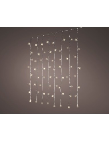 Cortina led multifunción interconectable, luz blanca cálida, 200 leds, 1,5 x 2 m