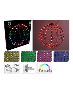 Bola metálica plegable, con 168 leds rgb, ø40 cm