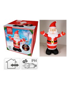 Papa noel hinchable con led, ip44, 120 x 70 x 190 cm