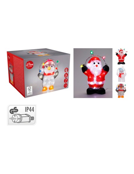 Figura de navidad, acrílica, 40 leds, interior y exterior, modelos variados