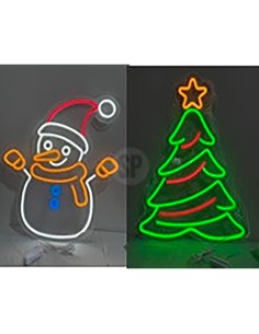 Figura navideña de neón, modelos variados