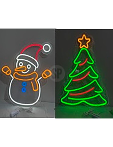 Figura navideña de neón, modelos variados