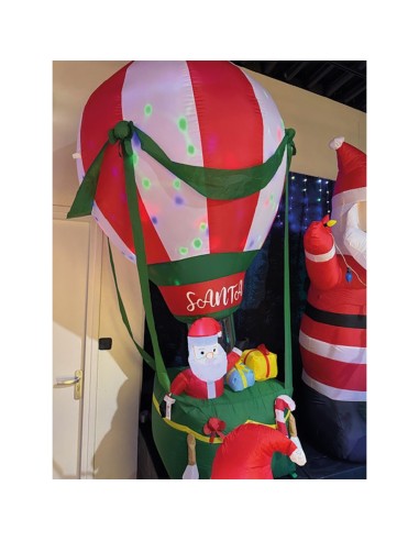 Globo inflable con papá noel con luz