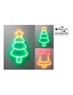 Figura navideña de neón, 4 modelos variados