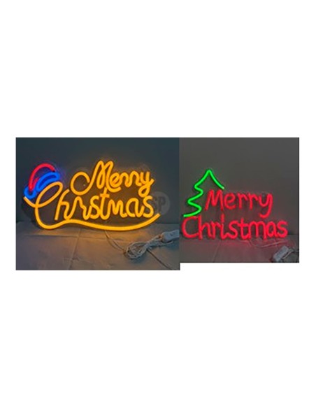 Figura de neón con letras, modelos variados