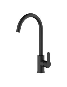 Grifo monomando de cocina caño alto negro mate serie miño