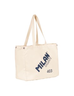 Bolso tote bag "milan® gigante 403 since 1918" beige