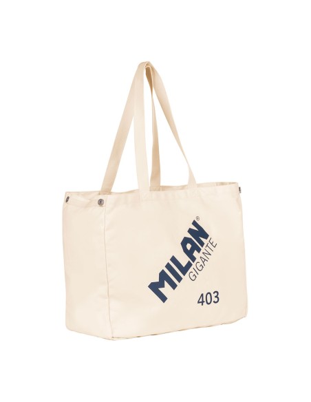 Bolso tote bag "milan® gigante 403 since 1918" beige