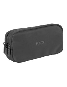 Estuche portatodo 3 cremalleras serie shadow negro