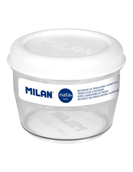 Fiambrera de tritán hermética redonda nata® 624 blanco 500 ml