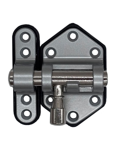 Pasador reforzado base plástica 50 mm cromo mate