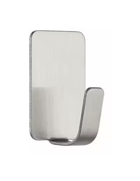 Gancho de acero inoxidable, pequeño, 19 x 30 x 15 mm, 4 uds + 5 tiras, máx 225 gr