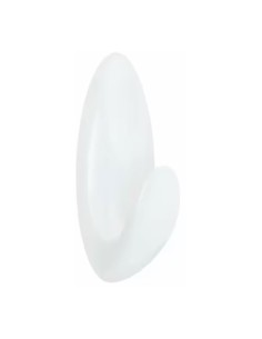 Gancho para baño, mediano, blanco, 35 x 86 x 29, 2 uds + 3 tiras, máx 1,3 kg