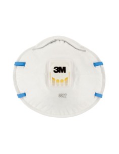 Mascarilla para partículas 8822, ffp2, con válvula, 3 uds