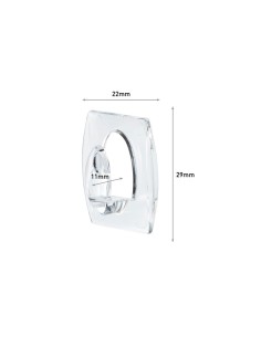 Mini ganchos, transparentes, 22 x 29 x 11 mm, 6 uds + 8 tiras, máx 225 g