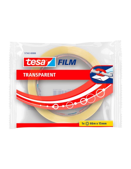 Cinta adhesiva transparente 15 mm x 66 m